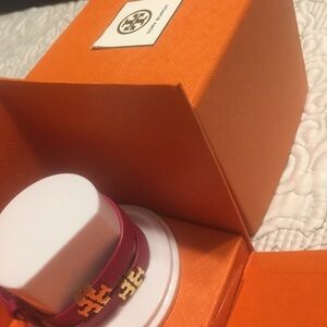 Tory Burch double bracelet strap leather w box.
